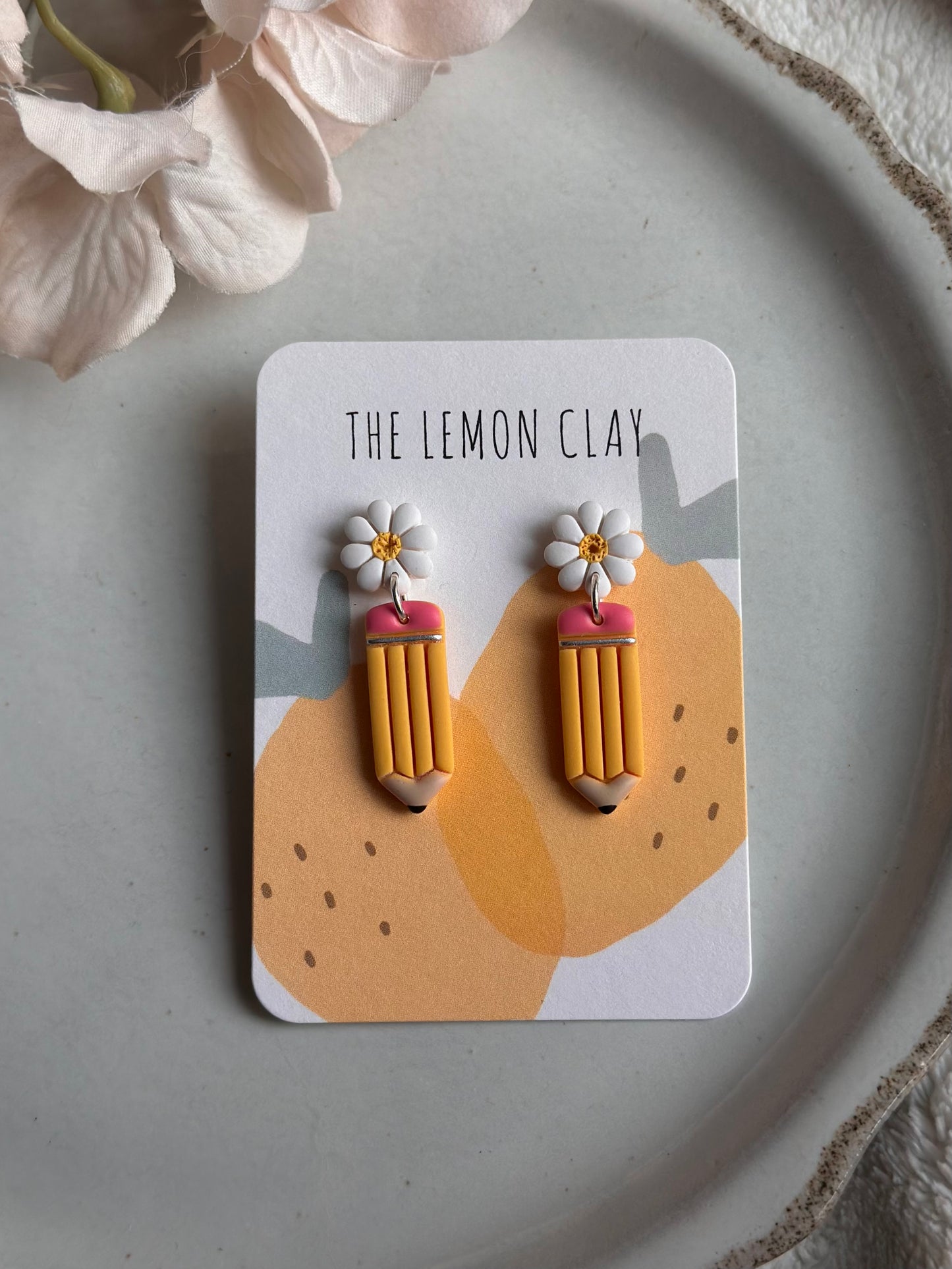 School Pencils w/ Daisy Stud