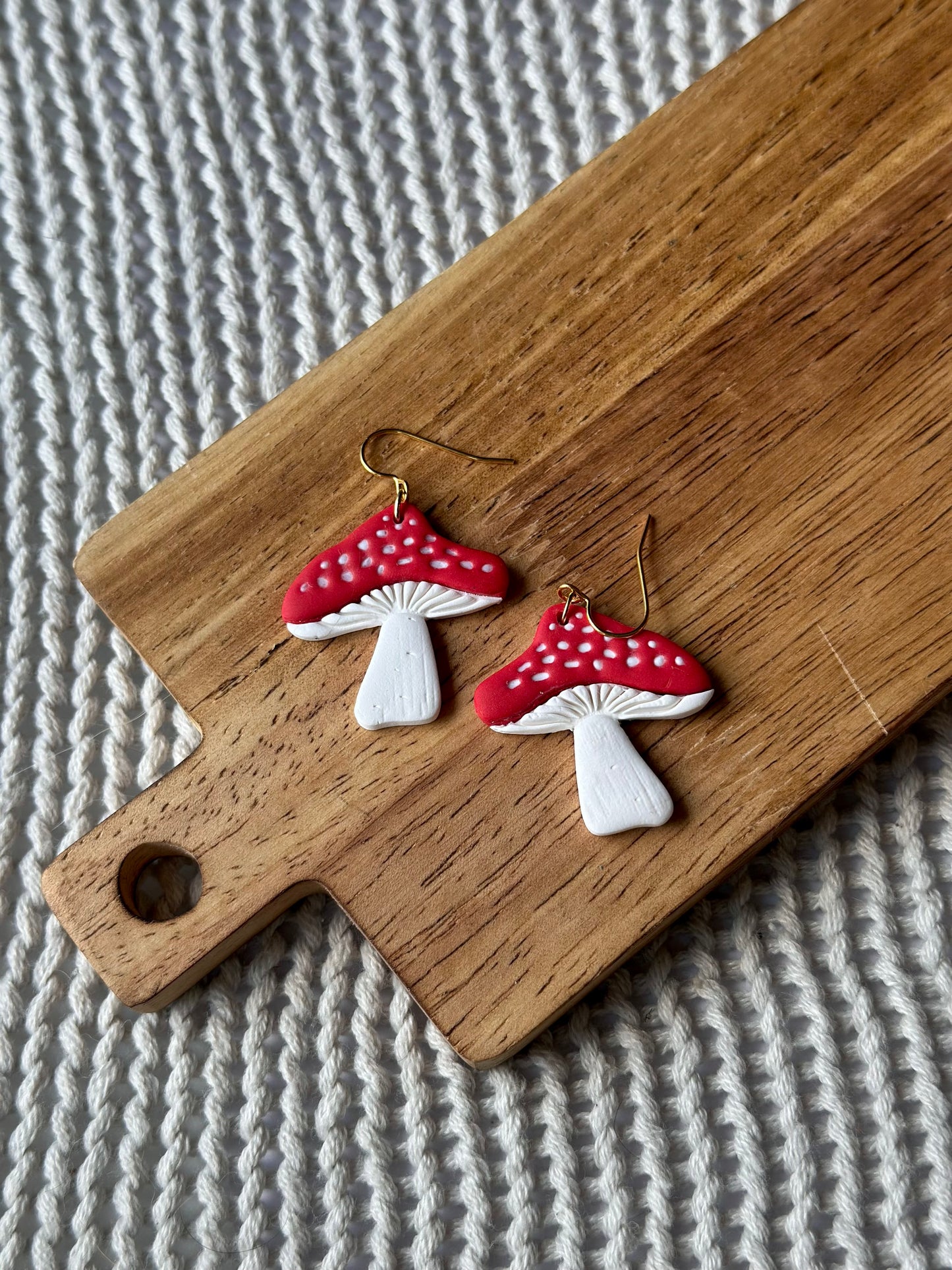 Fly Agaric Mushroom Dangle Earrings