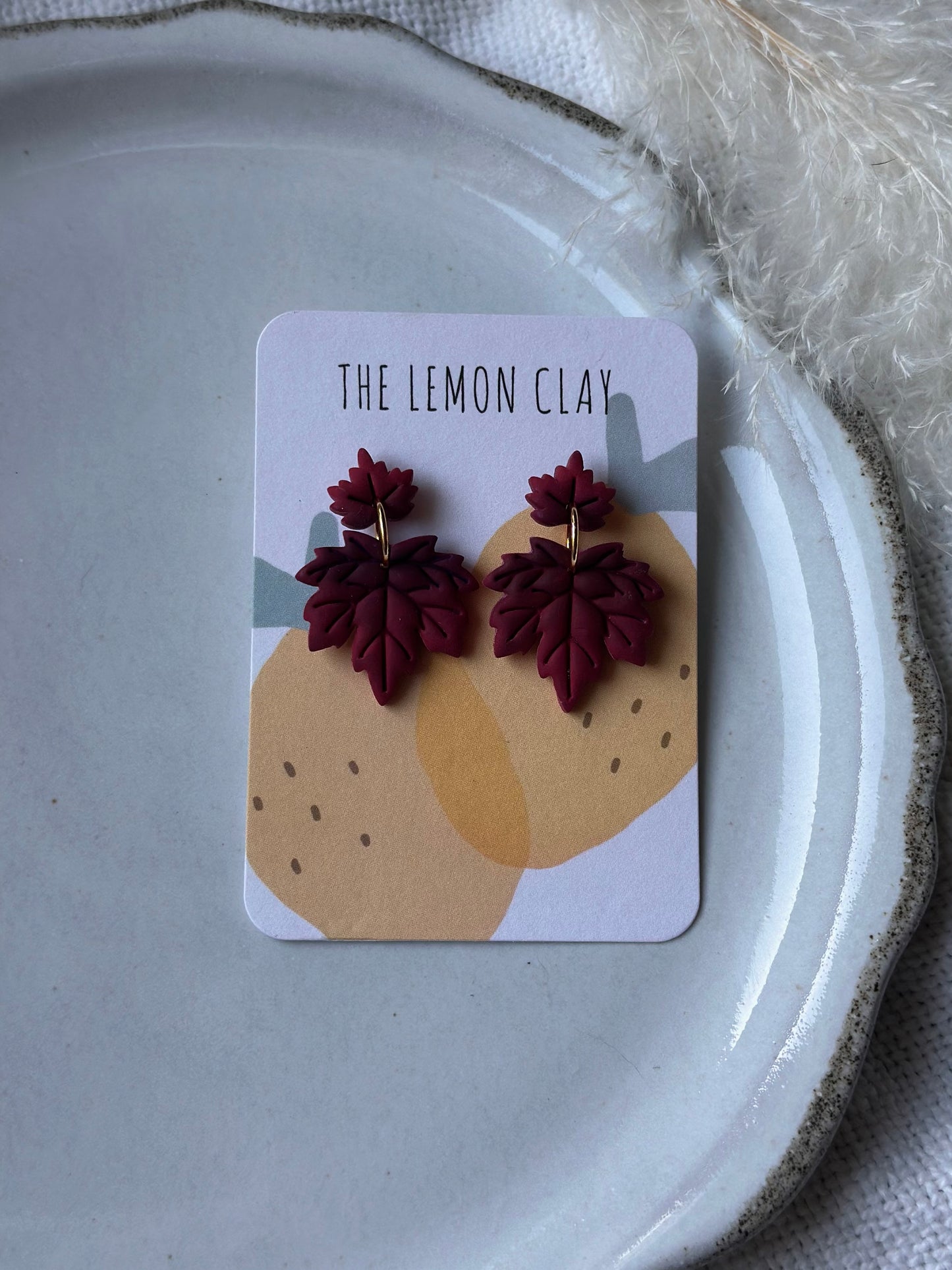 Double Leaf Dangle Earrings