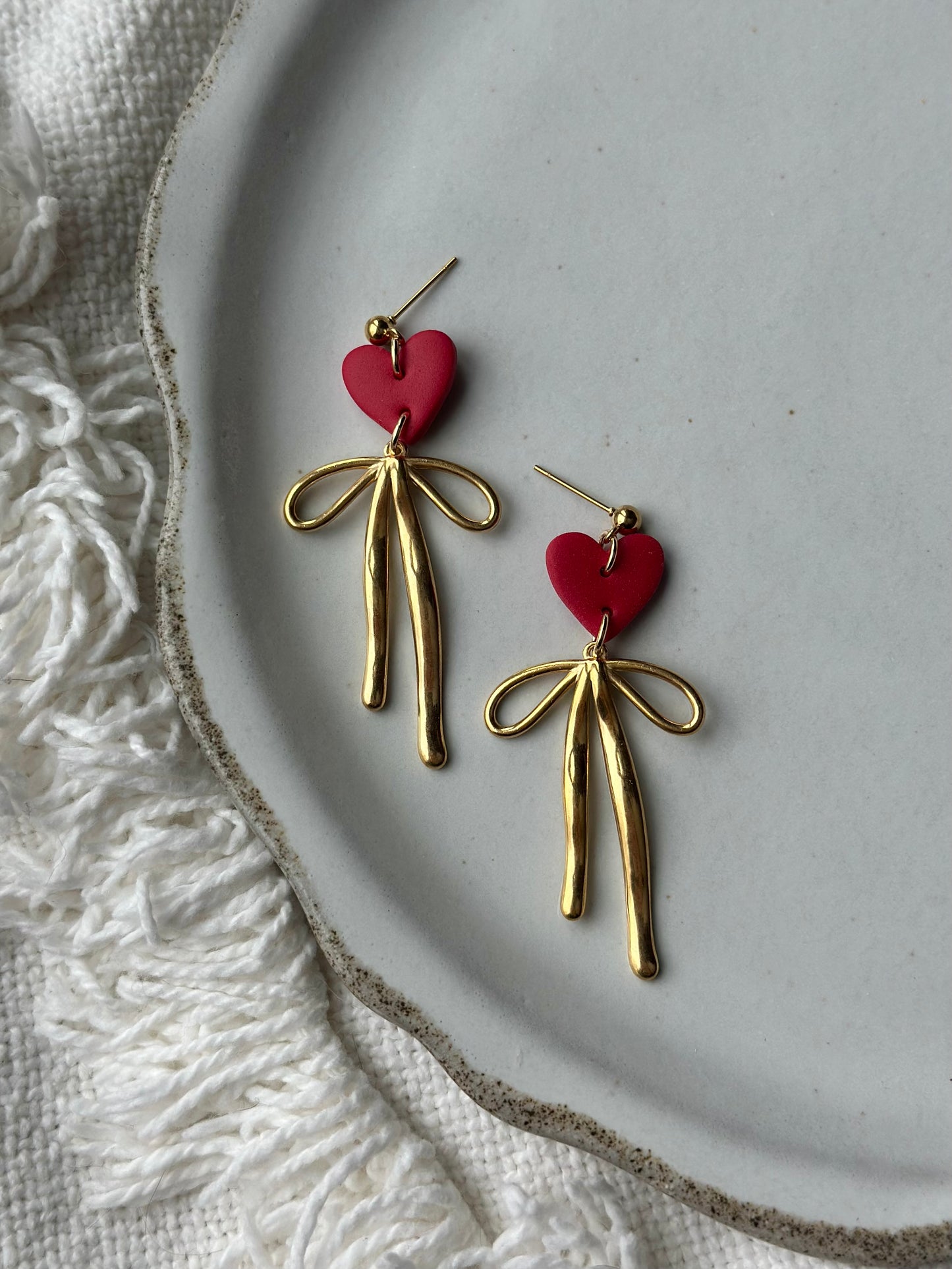 Heart with Bow Dangles