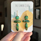 Emerald Marble Dangles