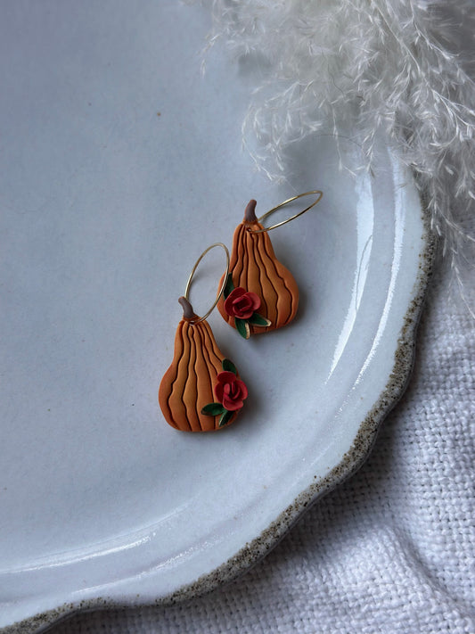 Floral Gourd Dangle Earrings