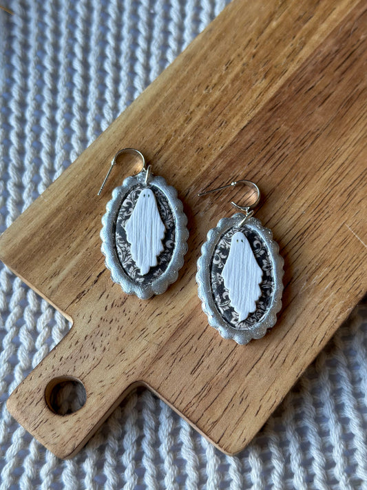 Ghost in Frames Dangle Earrings