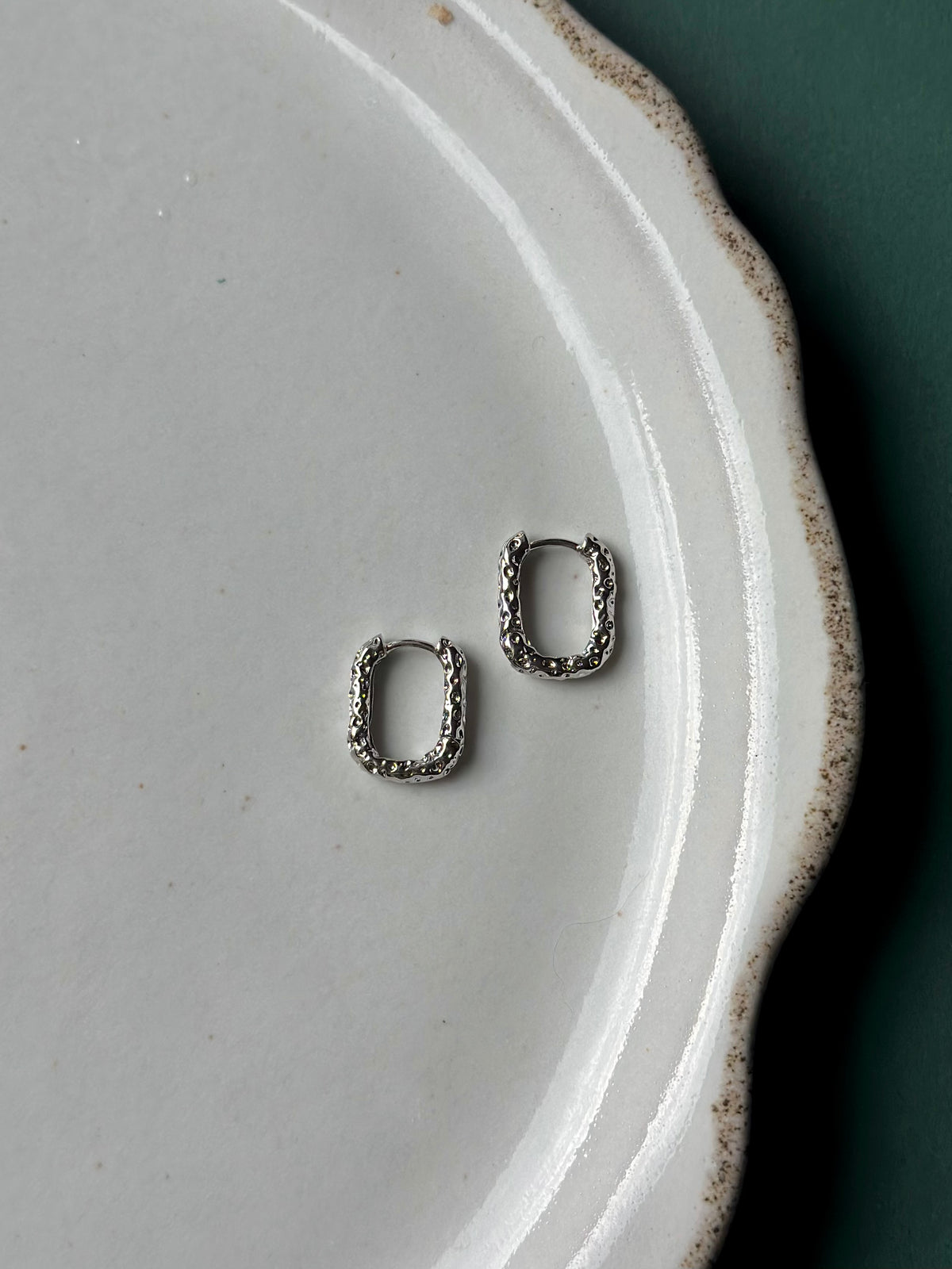 Silver Hammered 15mm Hoop