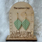 Sage Green Leaf Dangles