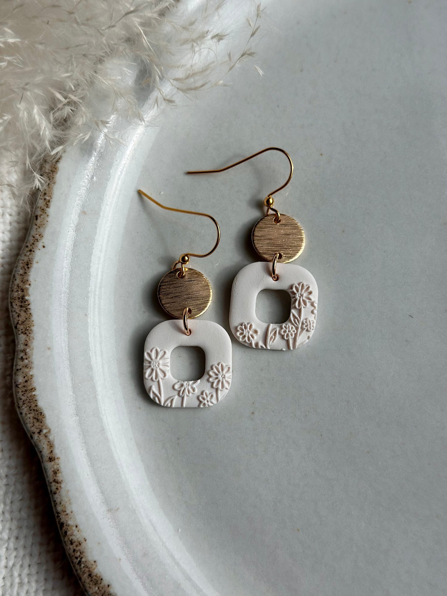 Floral Texture Dangles