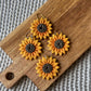 Large Sunflower Dangle Earrings