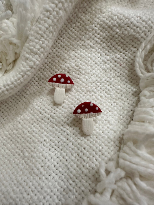 Fly Argaric Mushroom Studs