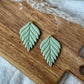 Sage Green Leaf Dangles