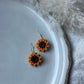 Layered Sunflower Dangle Earrings