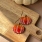 Watercolor Pumpkin Dangles
