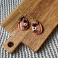 Tall Floral Pumpkin Earrings