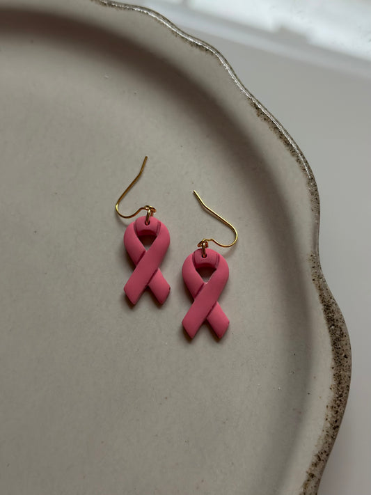 Breast Cancer Awareness Dangle Earrings