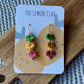 Three-Tiered Leaf Dangle Earrings