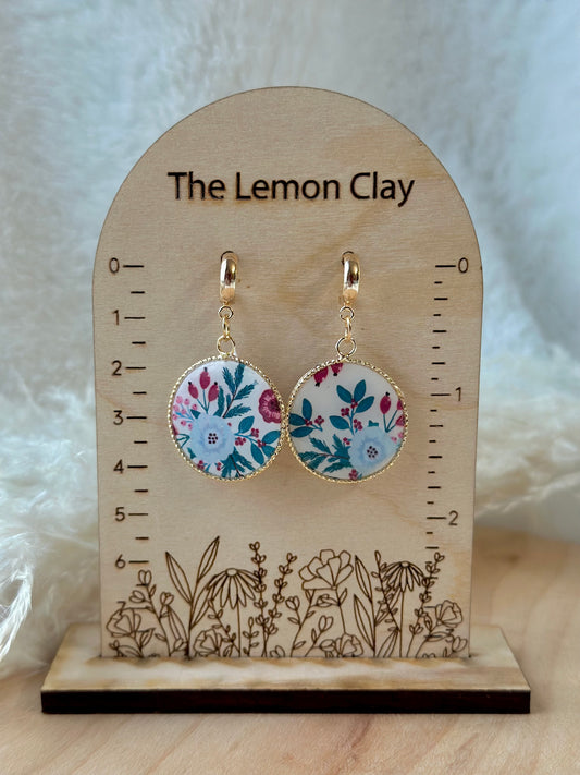 Winter Floral Dangles