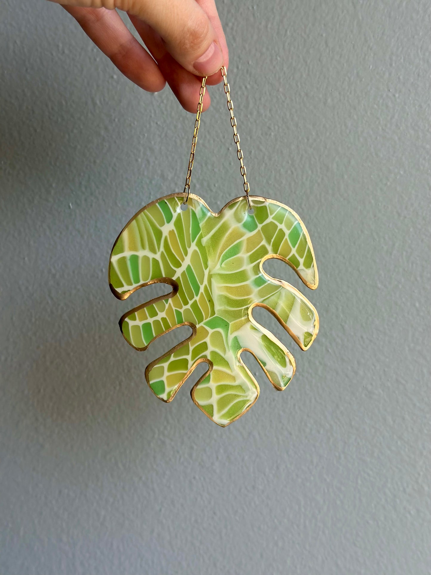 Large Monstera Leaf Ornament