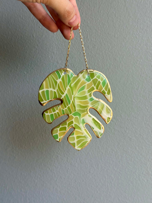 Large Monstera Leaf Ornament