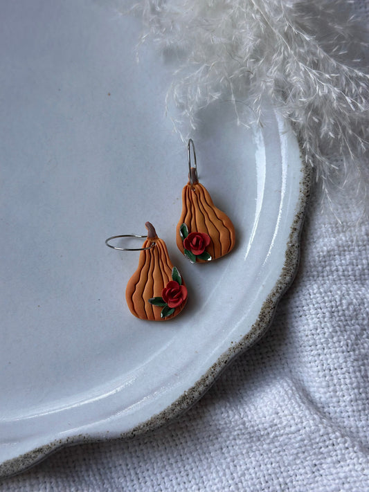 Floral Gourd Dangle Earrings