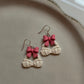 Breast Cancer Awareness Bra Dangle Earrings