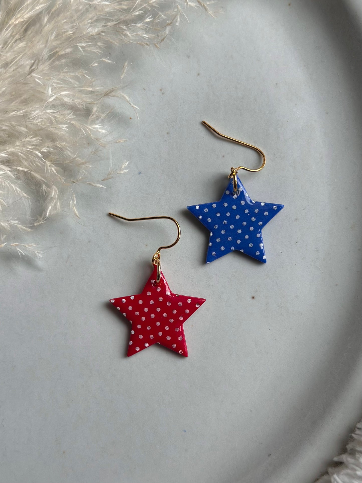 Polka Dot Star Dangles