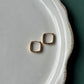 Gold square 15mm Hoop