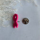 Glittery Breast Cancer Ribbon Pin