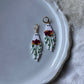 Large Floral Ghost Dangle Earrings