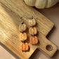 Glitter Orange Pumpkin Dangles