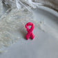 Glittery Breast Cancer Ribbon Pin
