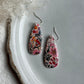 Floral Print Teardrop Dangle Earrings