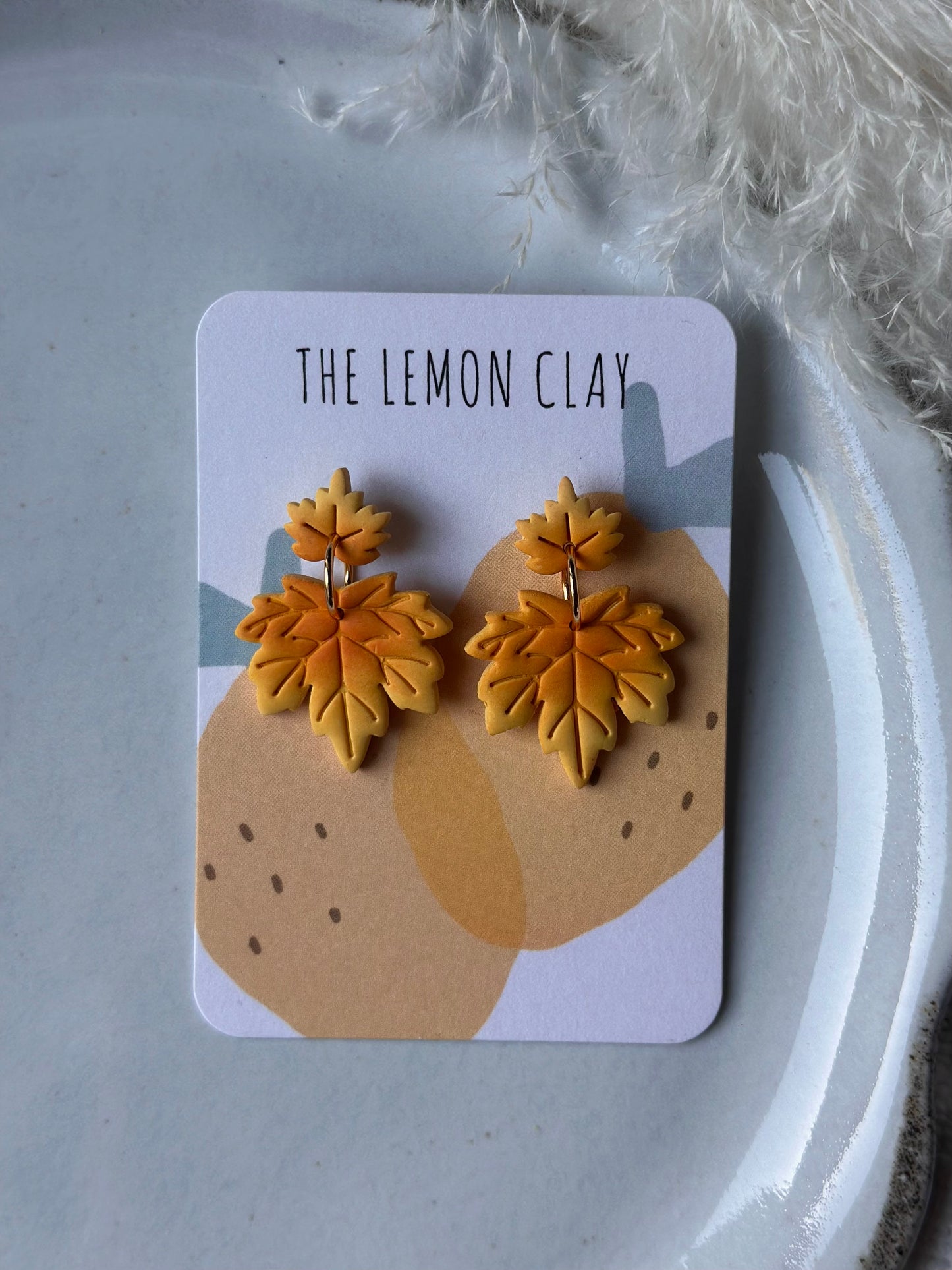 Double Leaf Dangle Earrings