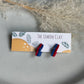 Red & Blue Star Huggie Hoops