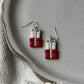 Red Stacked Gifts Dangle Earrings
