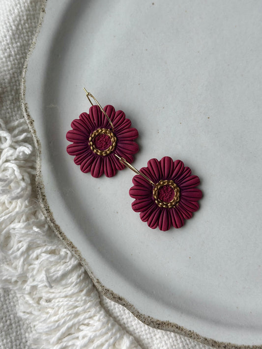 Pink Daisy Dangles