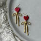 Heart with Bow Dangles
